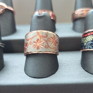 Artisan Copper and Silver Star Ring
